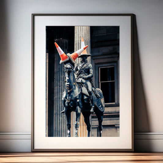 Glasgow Statue Print | Duke of Wellington Cone