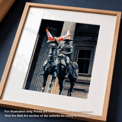 Glasgow Statue Print | Duke of Wellington Cone