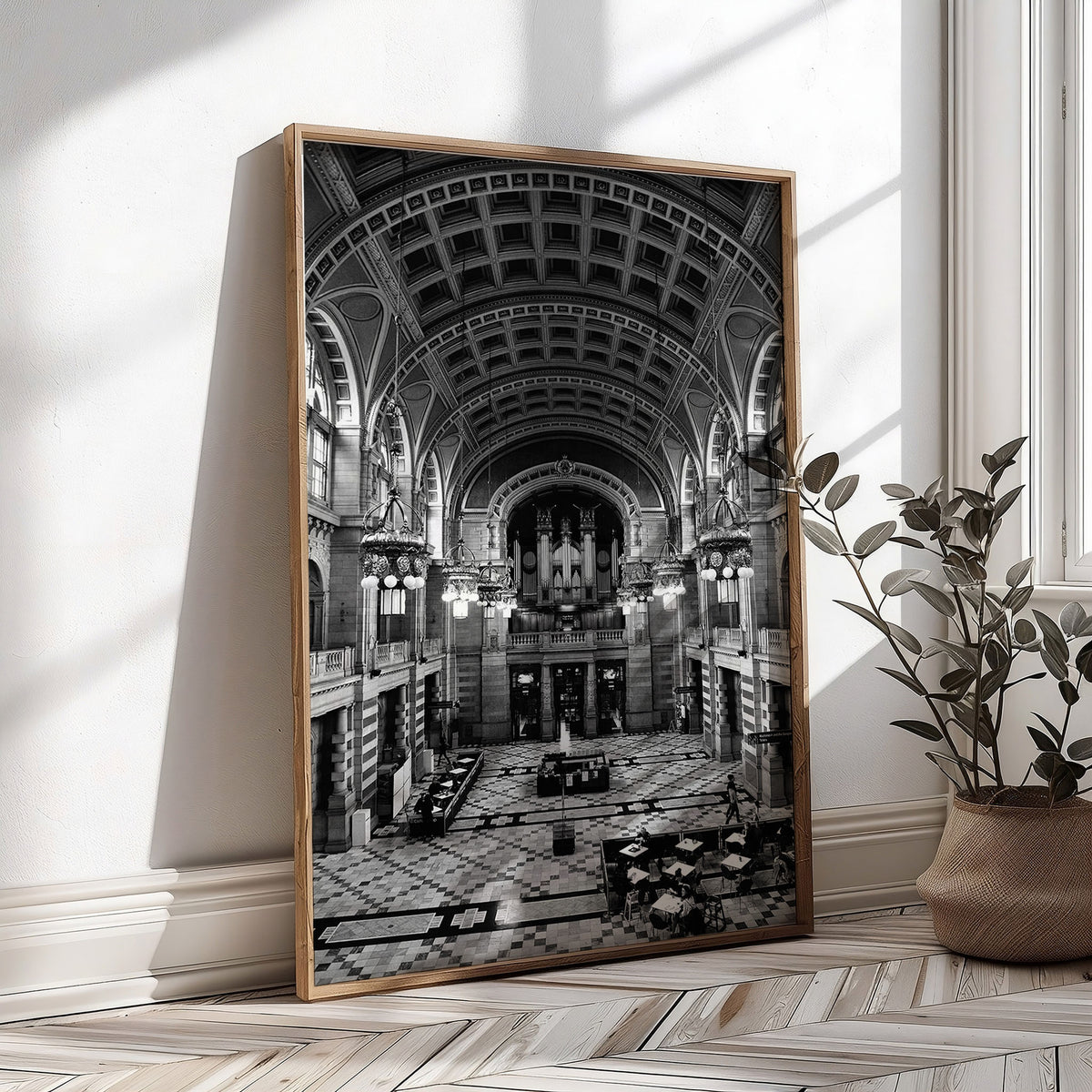 Glasgow Kelvingrove Museum Black & White Photo Print
