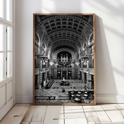 Glasgow Kelvingrove Museum Black & White Photo Print
