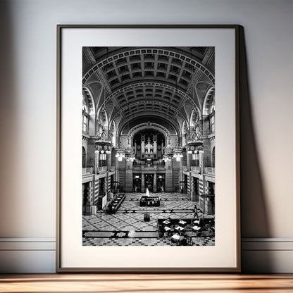 Glasgow Kelvingrove Museum Black & White Photo Print
