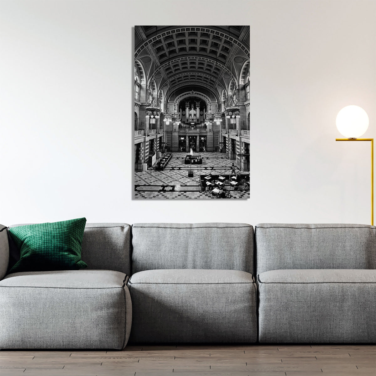 Glasgow Kelvingrove Museum Black & White Canvas, Aluminium or Acrylic Glass Wall Art