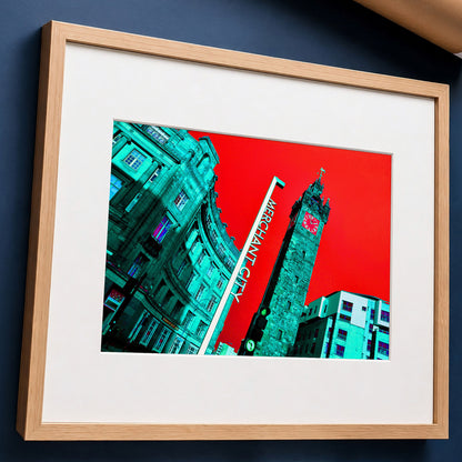Glasgow Tolbooth Steeple Photo Print | Bold Red Merchant City Wall Art