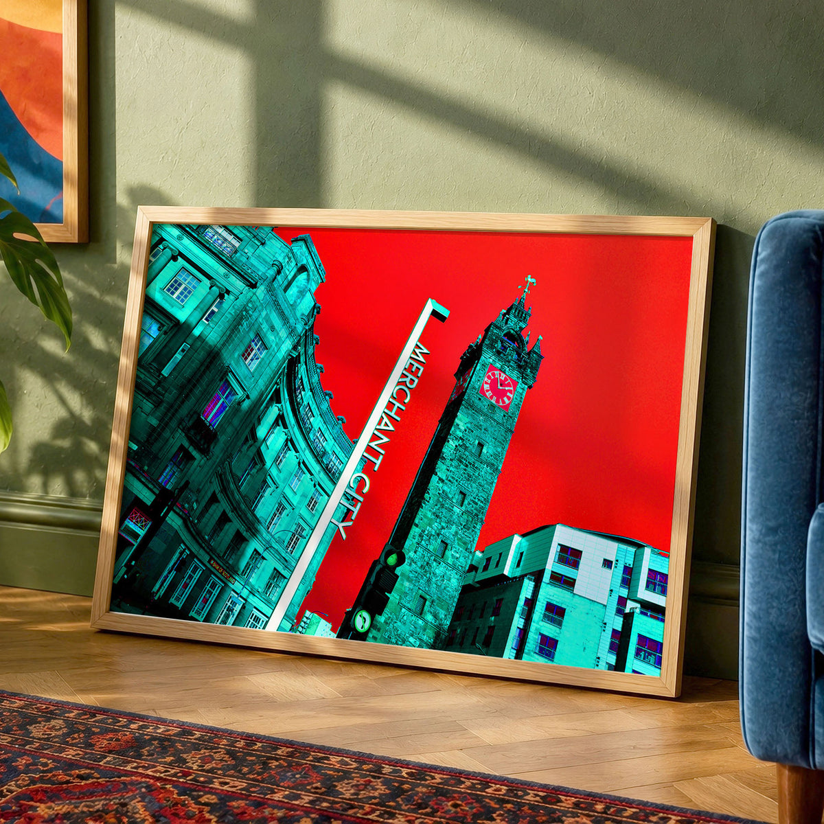 Glasgow Tolbooth Steeple Photo Print | Bold Red Merchant City Wall Art