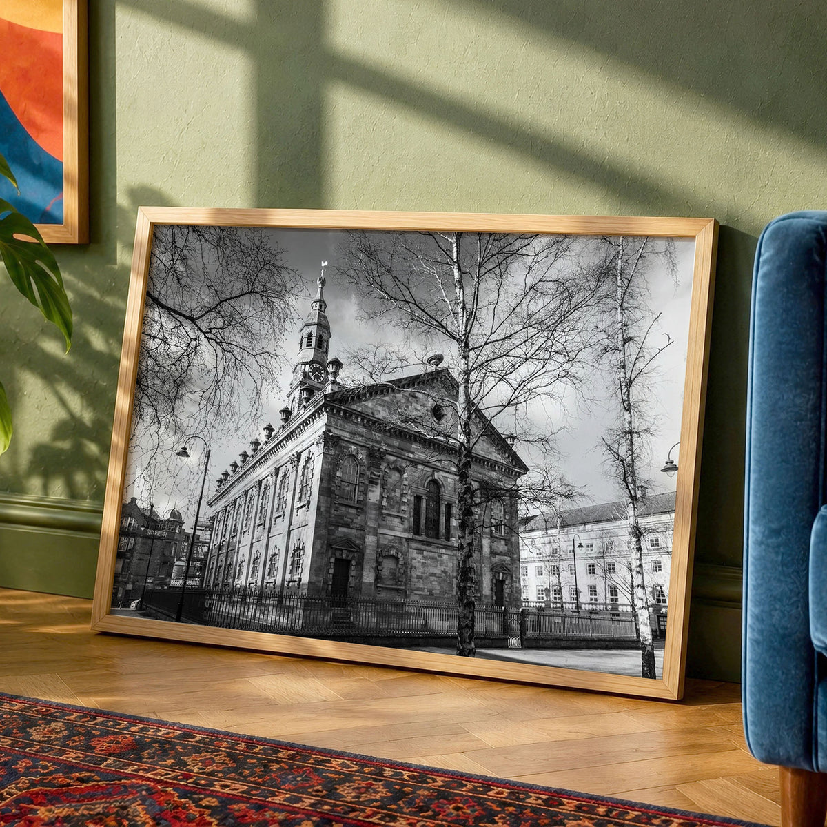 Glasgow St Andrew's Square | Black & White Unframed Print