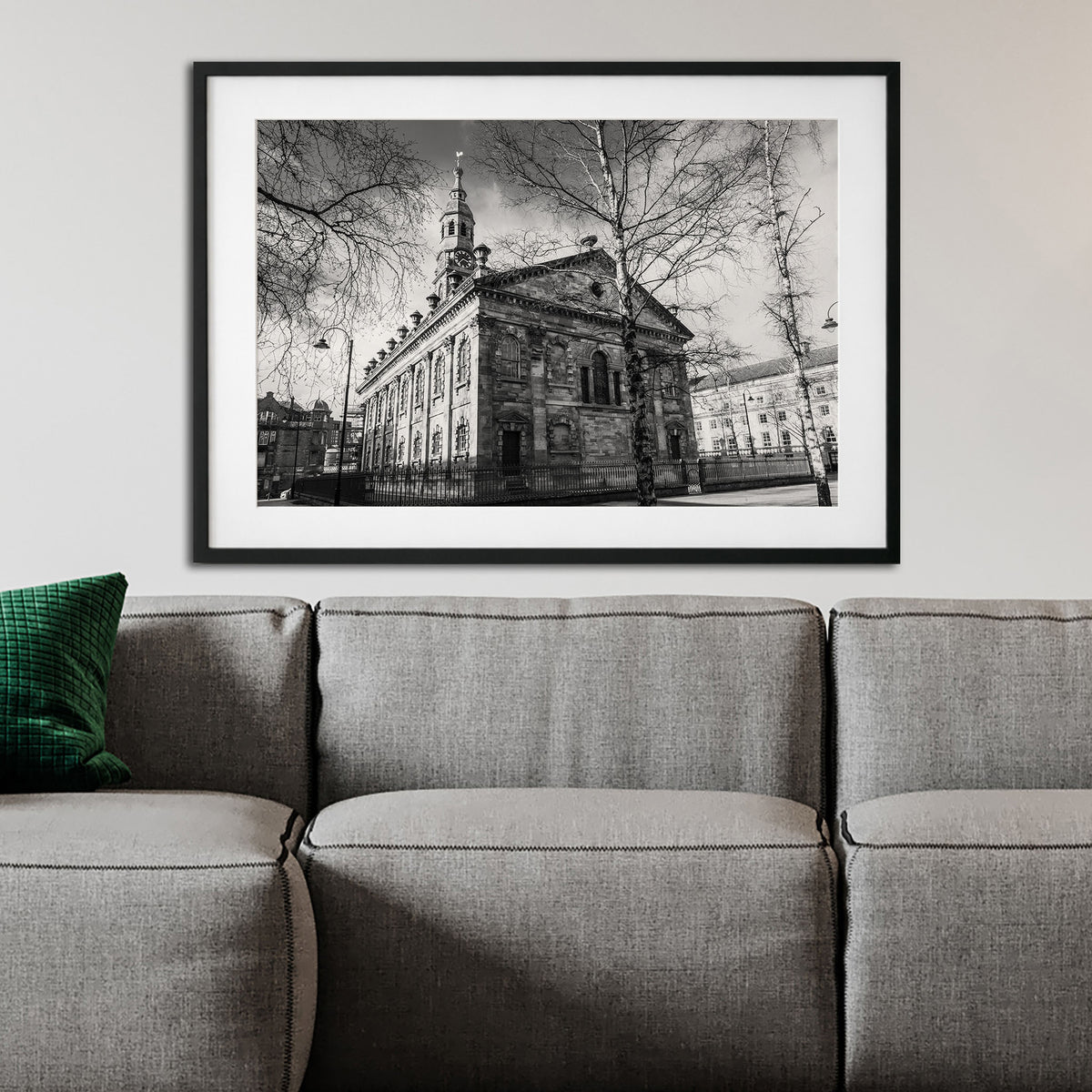 Glasgow St Andrew's Square | Black & White Unframed Print