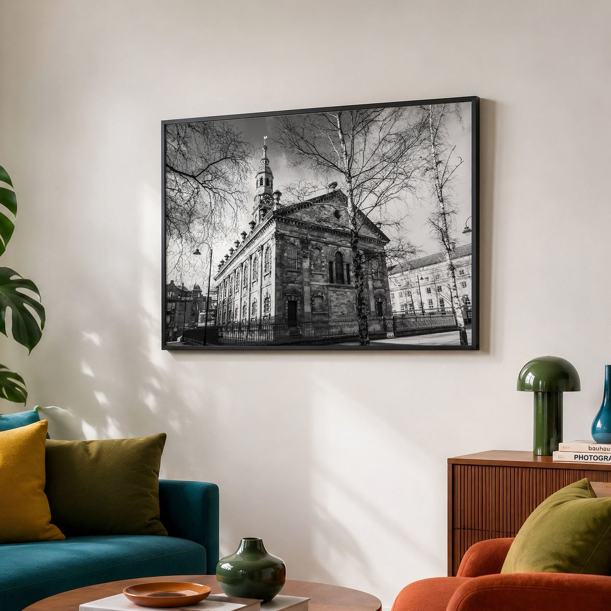 Glasgow St Andrew's Square | Black & White Unframed Print