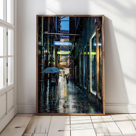 Glasgow Mitchell Lane Vertical Neon Print