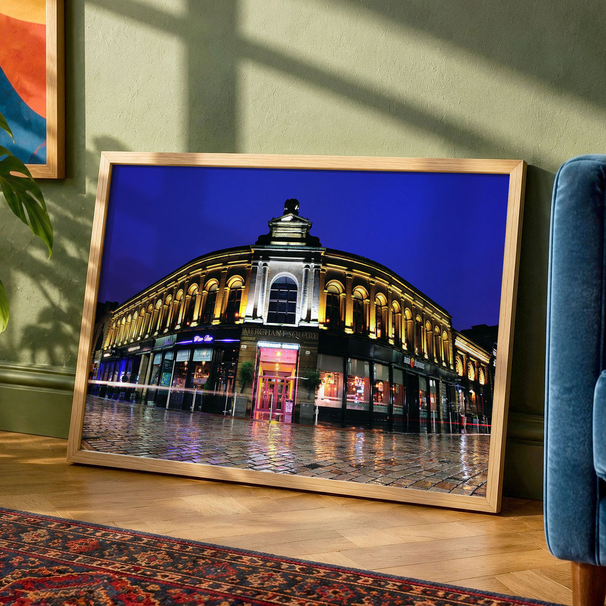 Merchant City Glasgow Night Photo Print – Urban Landscape Wall Art