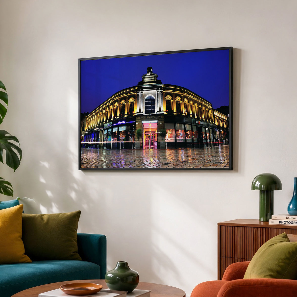 Merchant City Glasgow Night Photo Print – Urban Landscape Wall Art