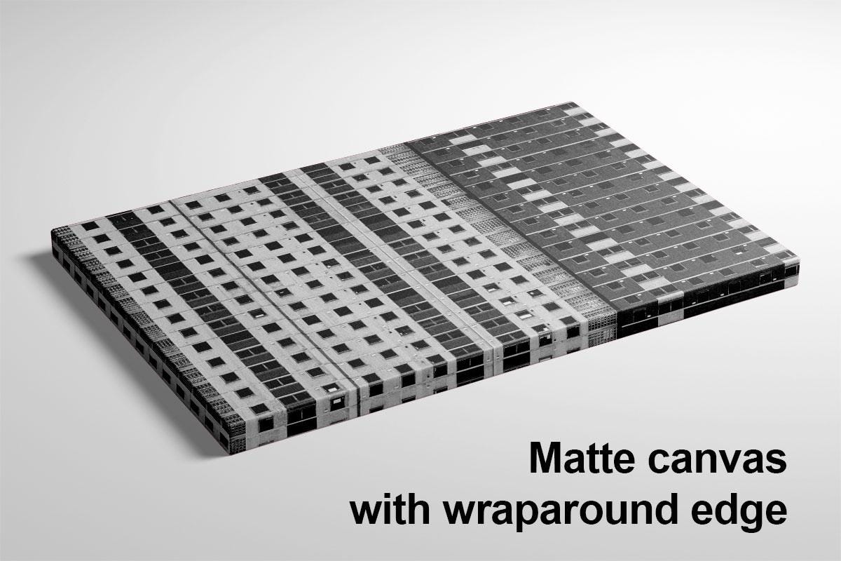 Glasgow Gorbals Norfolk Court Tower block canvas wrap with text info