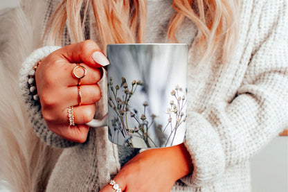 Glasgow Green Dead Flower 11oz mug hand model mockup high res
