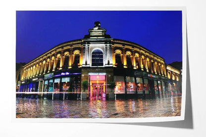 Glasgow Merchant Square Night photo prin sample