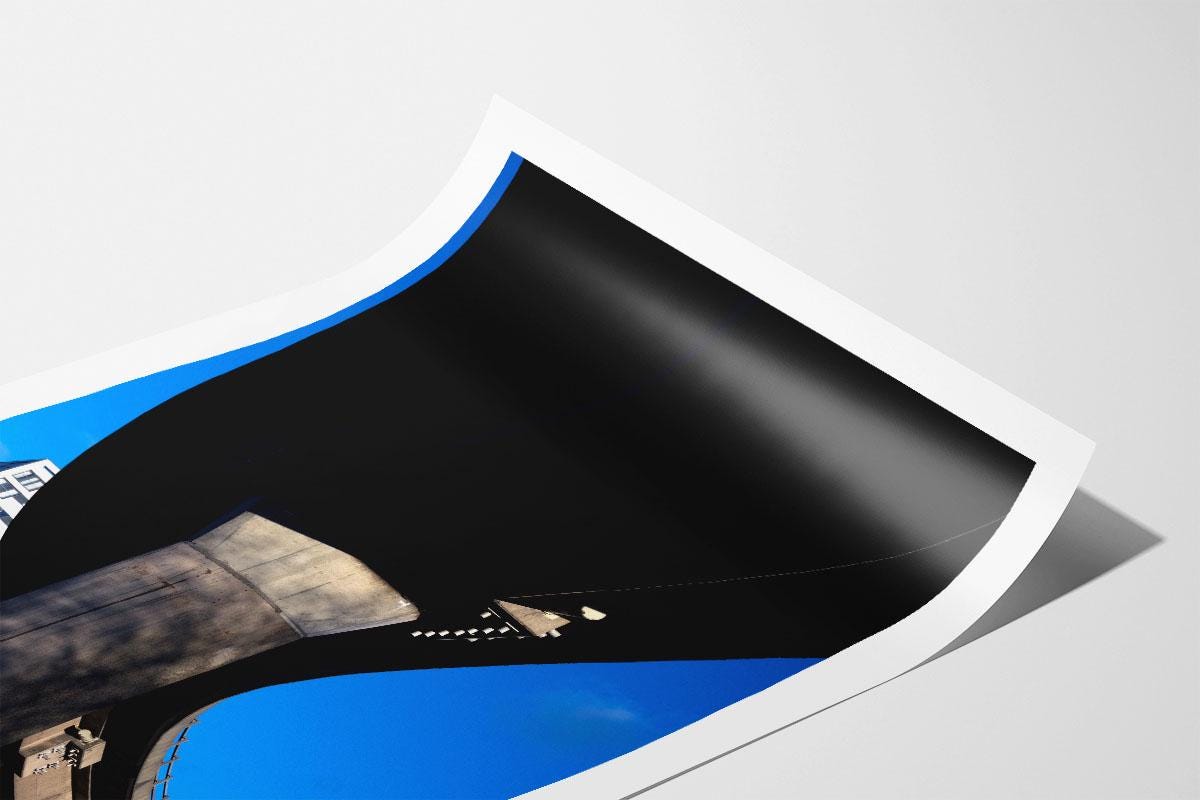 Glasgow Motorway photo print mock up