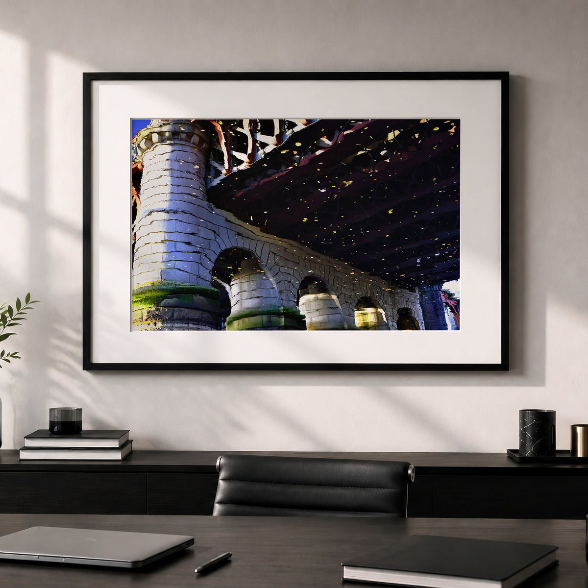 Glasgow Autumn Reflection Print | Caledonian Railway Bridge