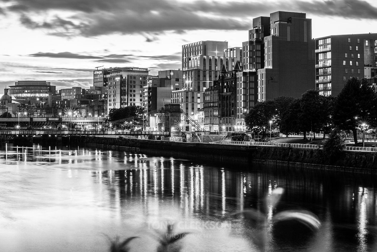 Glasgow River Clyde Black and White Gallery Main Image