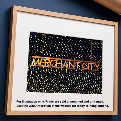 Glasgow Merchant City Night Unframed Photo Print | Cityscape Wall Art
