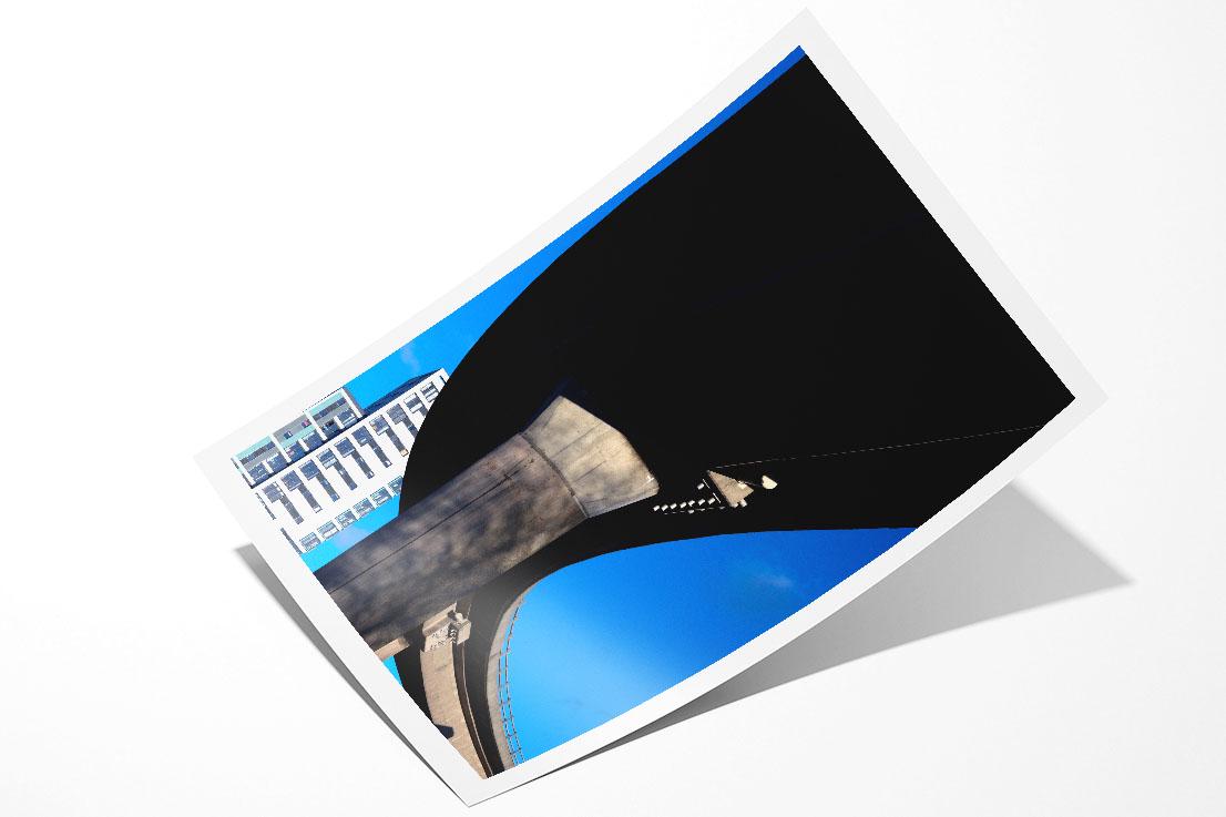 Glasgow motorway colour portrait print mockup