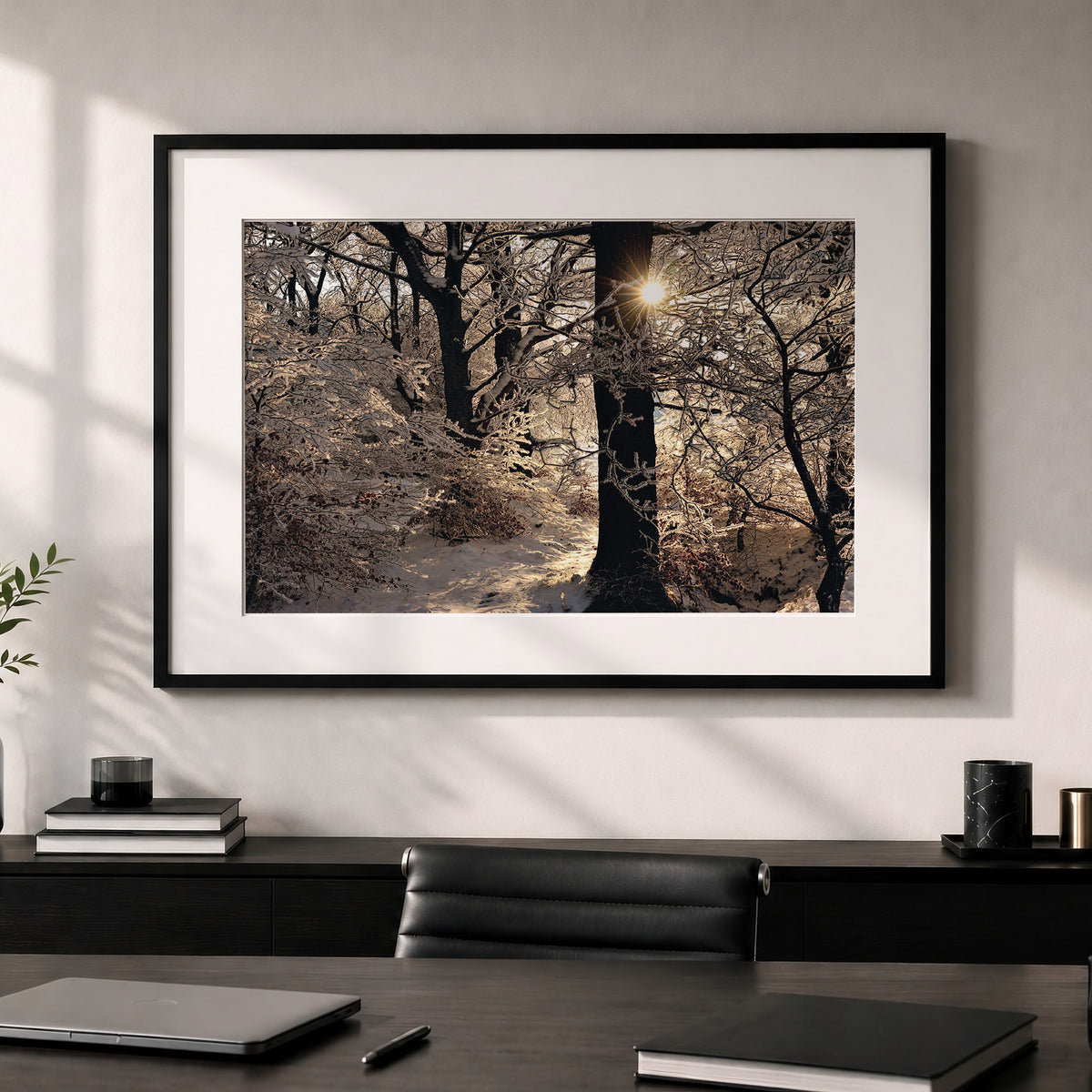 Scottish Winter Sunset Fine Art Photo Print | Hoar Frost on Trees Landscape