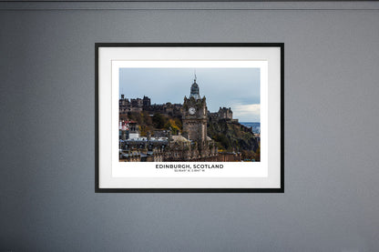 Edinburgh Cityscape Photo Print | Balmoral Hotel to Edinburgh Castle Wall Art