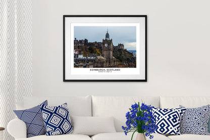 Edinburgh Cityscape Photo Print | Balmoral Hotel to Edinburgh Castle Wall Art