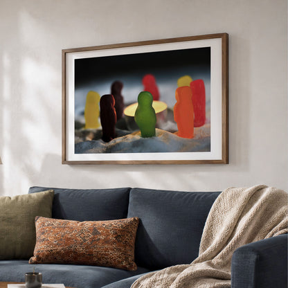 Quirky Jelly Babies Strike Photo | Unframed Print