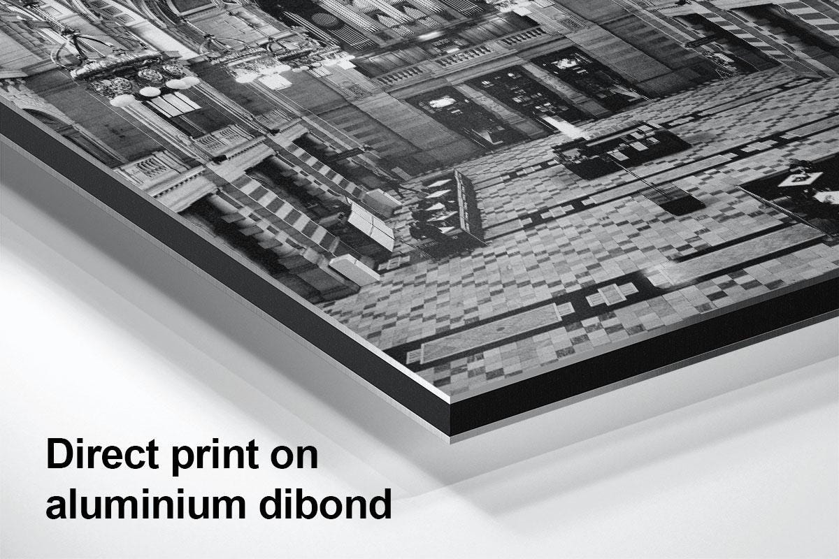 Kelvingrove Museum interior black and white aluminium detail