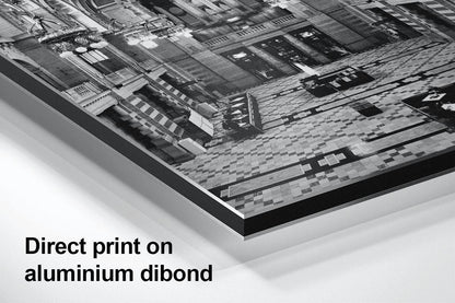 Kelvingrove Museum interior black and white aluminium detail