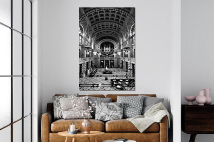 Kelvingrove Museum interior black and white wall art living room2