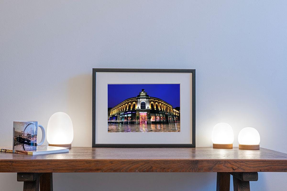 Merchant Square Glasgow colour print  in small frame