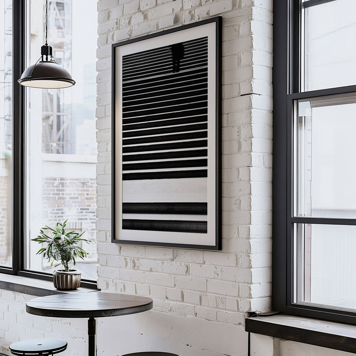 Black and White Stairs Photo Print | Geometric Wall Art