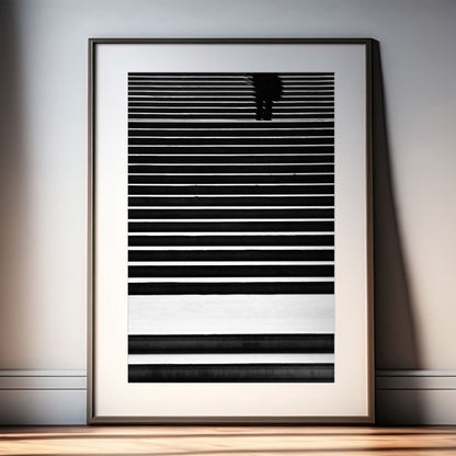 Black and White Stairs Photo Print | Geometric Wall Art