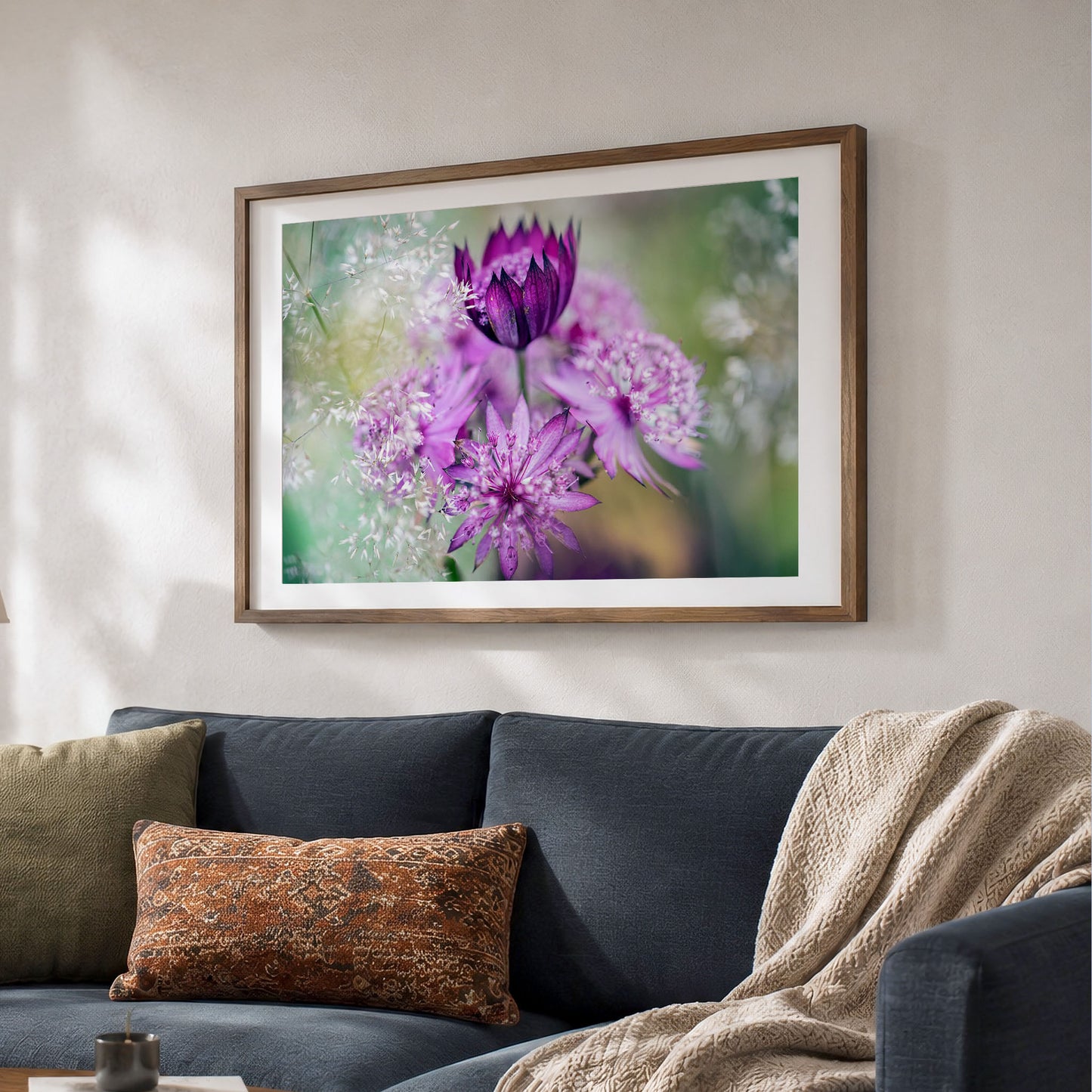 Astrantia Pink Macro Flower Photo Print