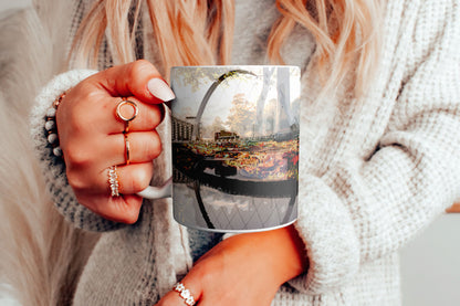 Glasgow Green Autumn composite 11oz mug hand model mockup high res