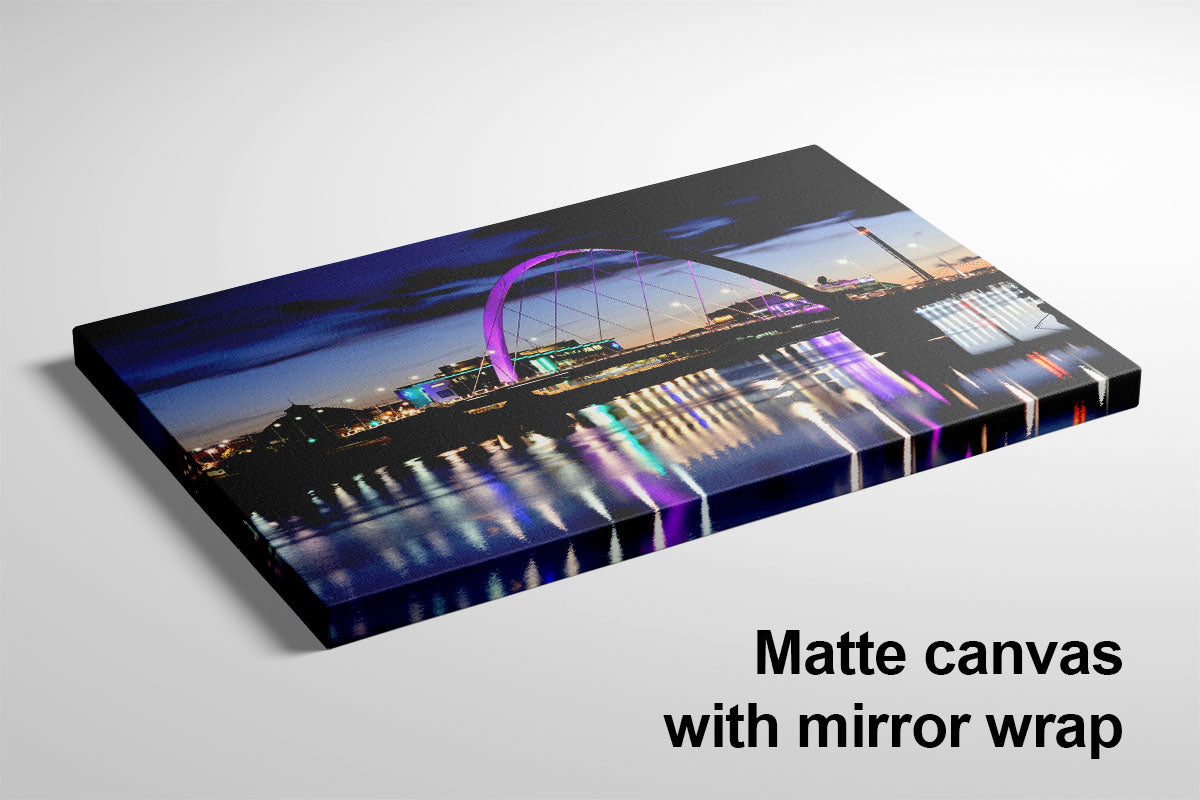 Glasgow Squinty Bridge at Night | Modern Scottish Cityscape Wall Art