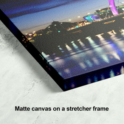 Glasgow Squinty Bridge at Night | Modern Scottish Cityscape Wall Art