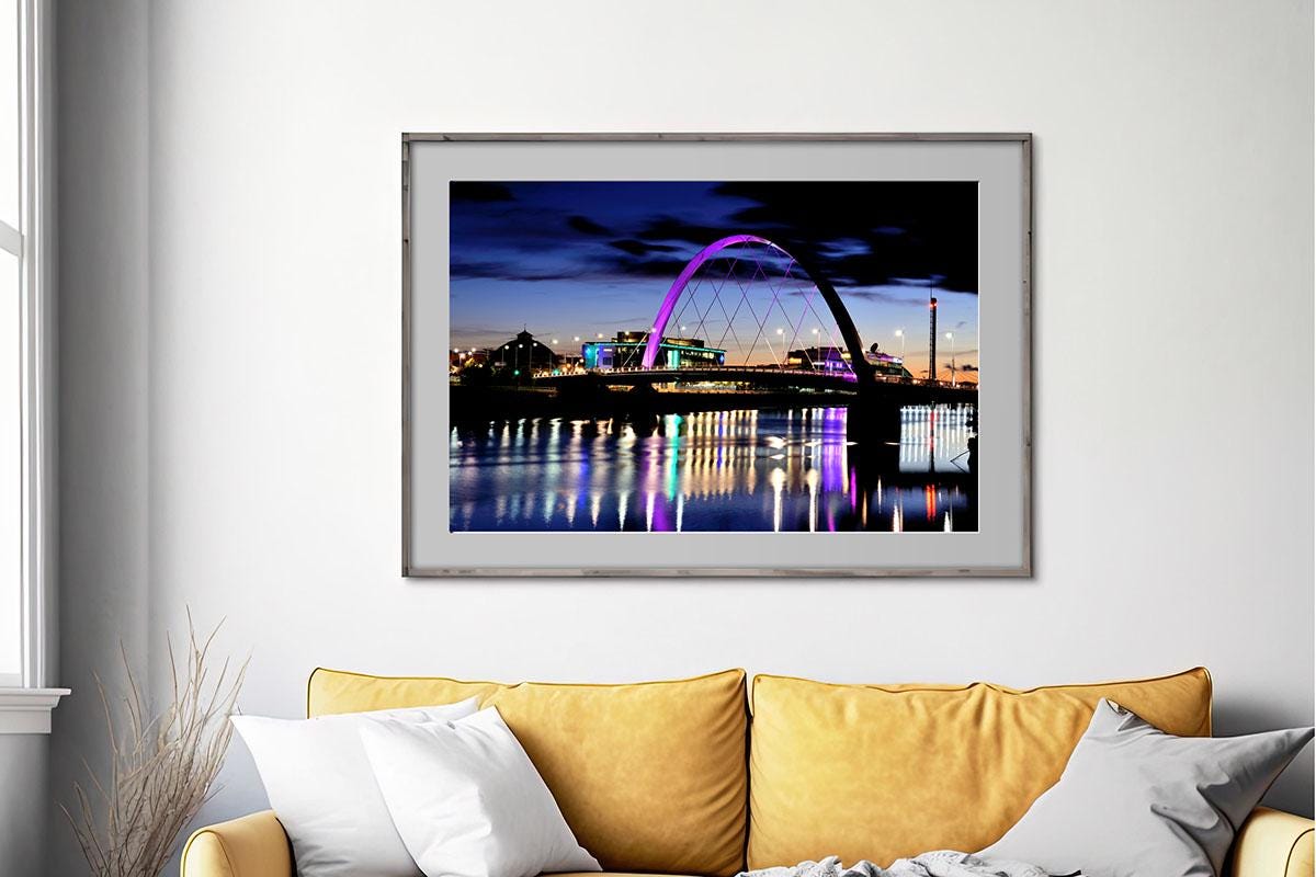 Squinty Bridge colour print  in frame